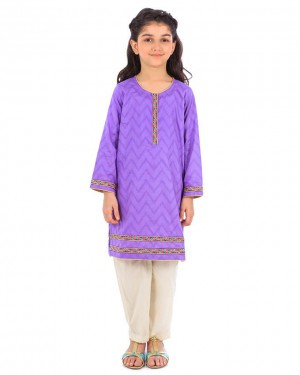 Jacquard Kurta For Girls