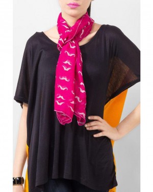 Mustache Stole Pink